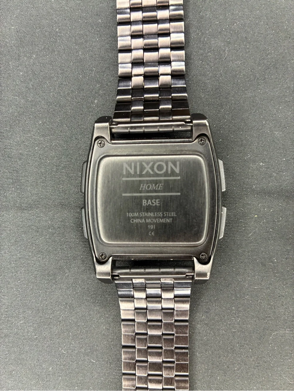 Nixon The Base Black Stainless Steel wristwatch